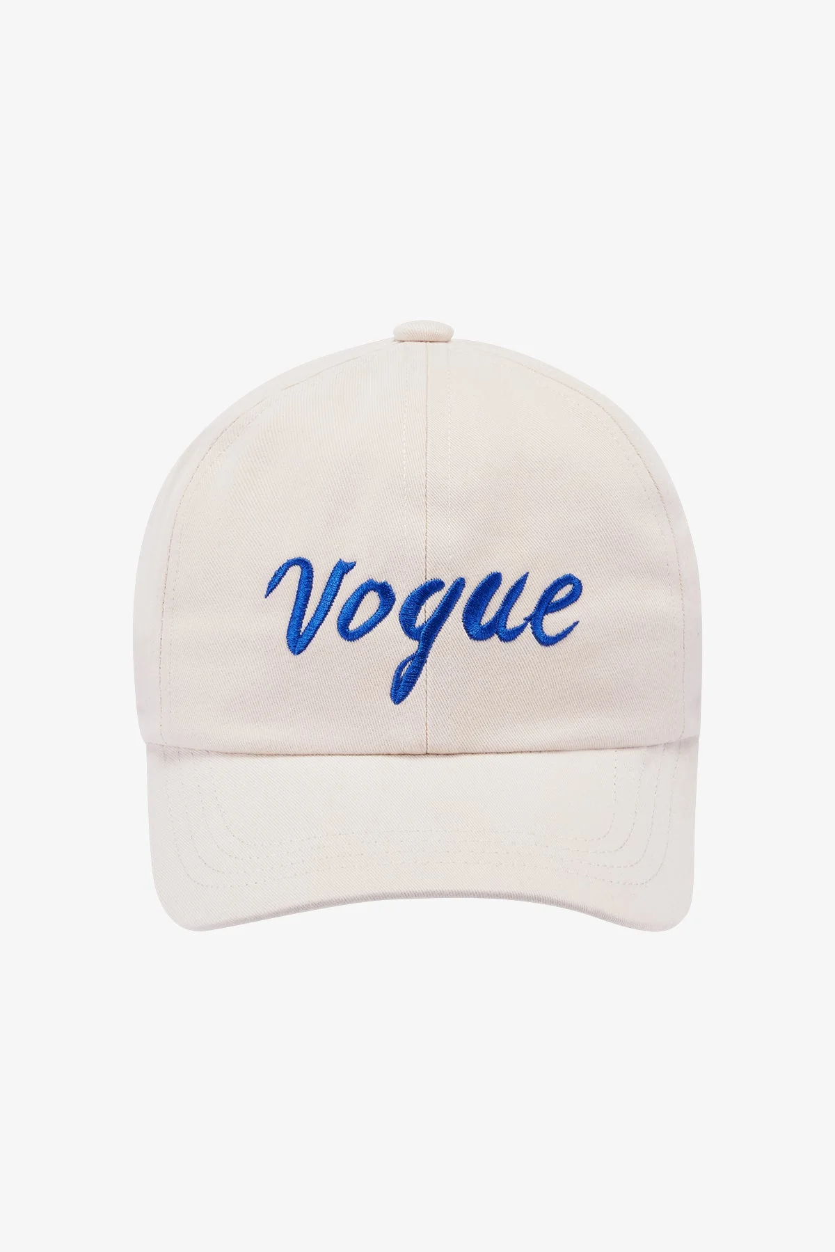 VOGUE Cap Ecru Logo Embroidered Logo