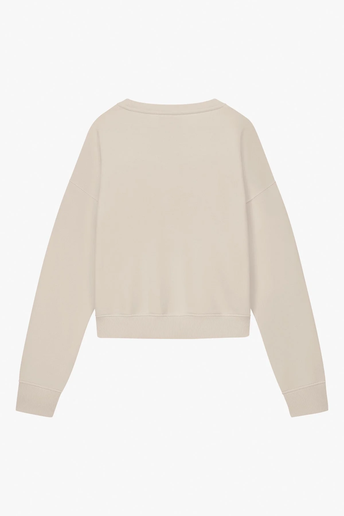 VOGUE Cropped Sweatshirt Embroidered Ecru Logo - Image 6
