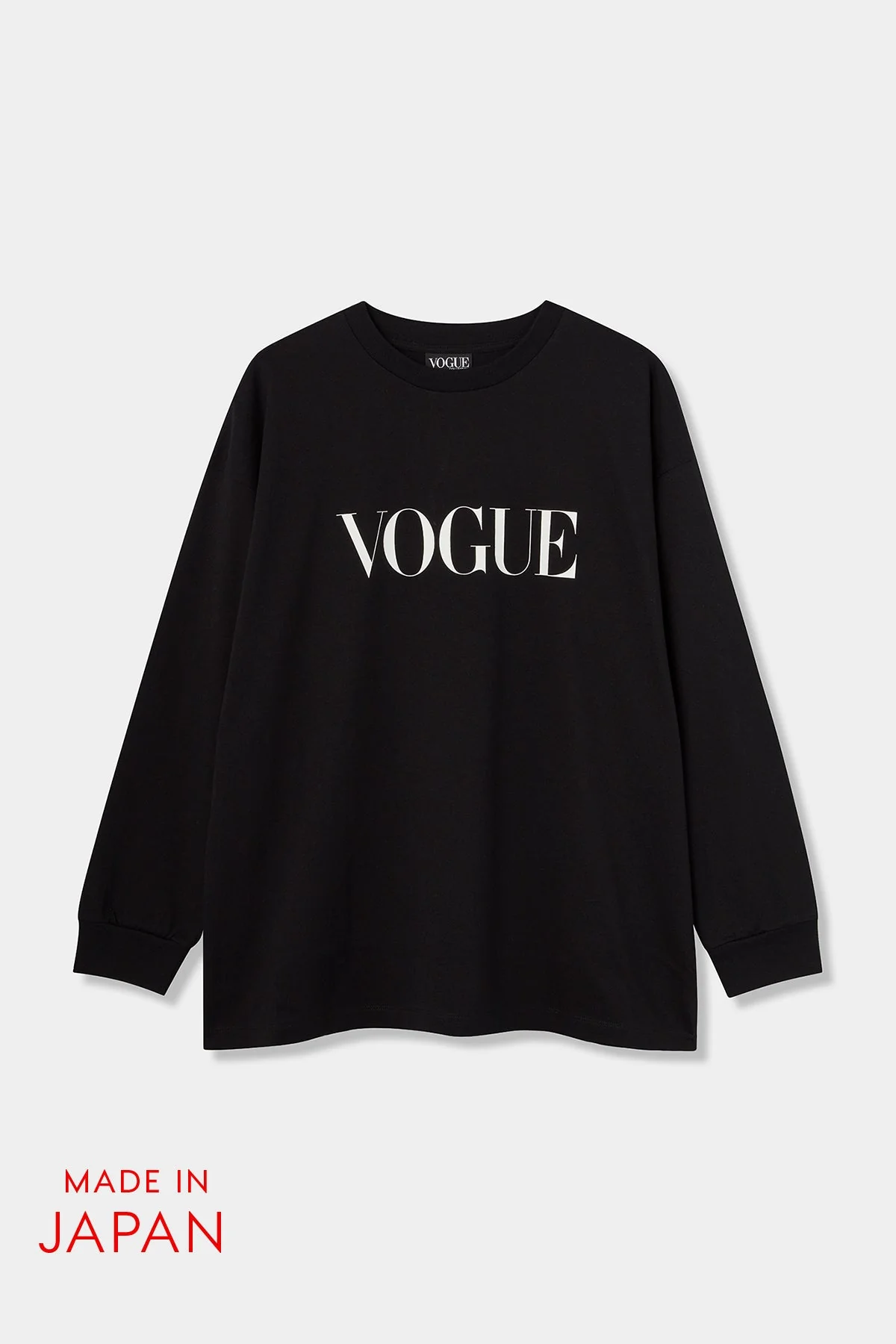 『VOGUE』ロゴ ロングTシャツ ブラック