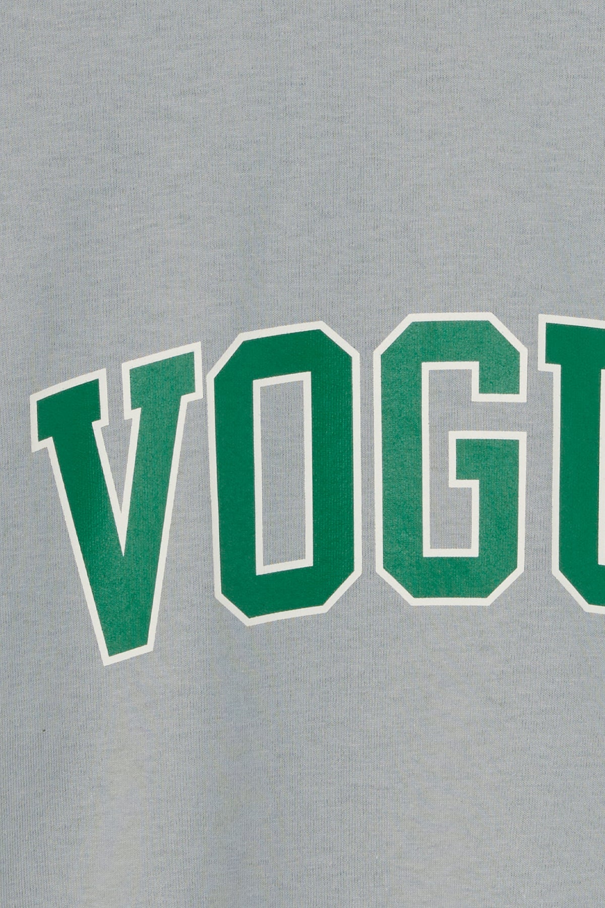 『VOGUE』カレッジロゴ ロングTシャツ グレー×フォレストグリーン - Image 5