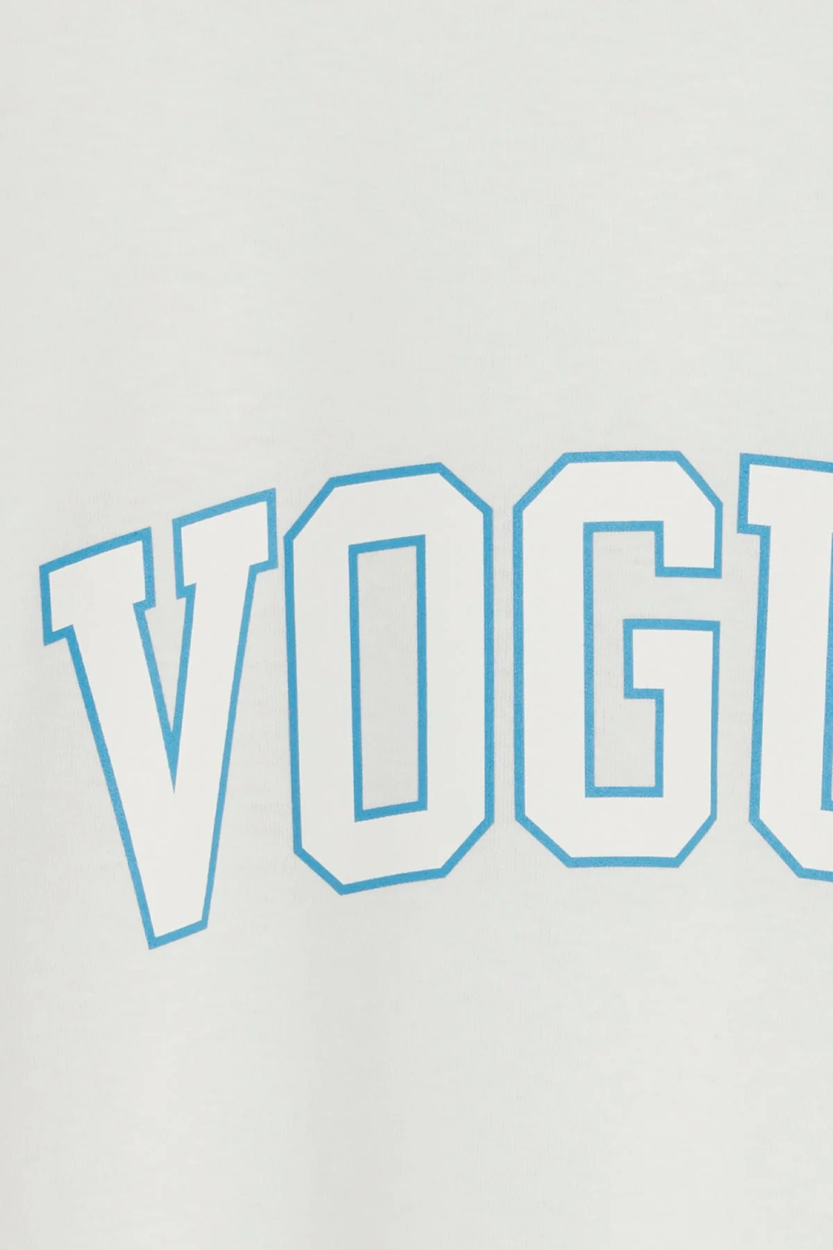 『VOGUE』カレッジロゴ ロングTシャツ ホワイト×ネイビー - Image 5