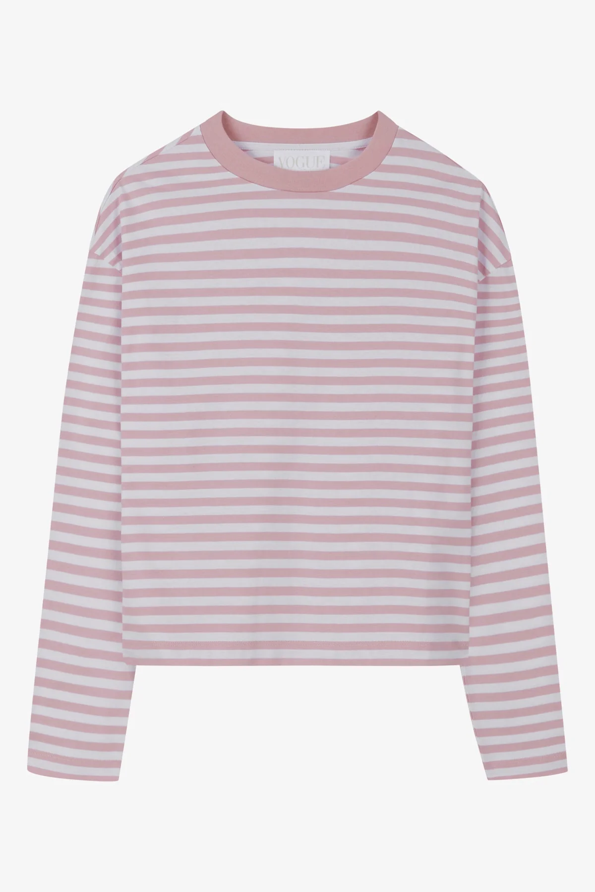 VOGUE Striped Long Sleeve Top Striped Pink - Image 3