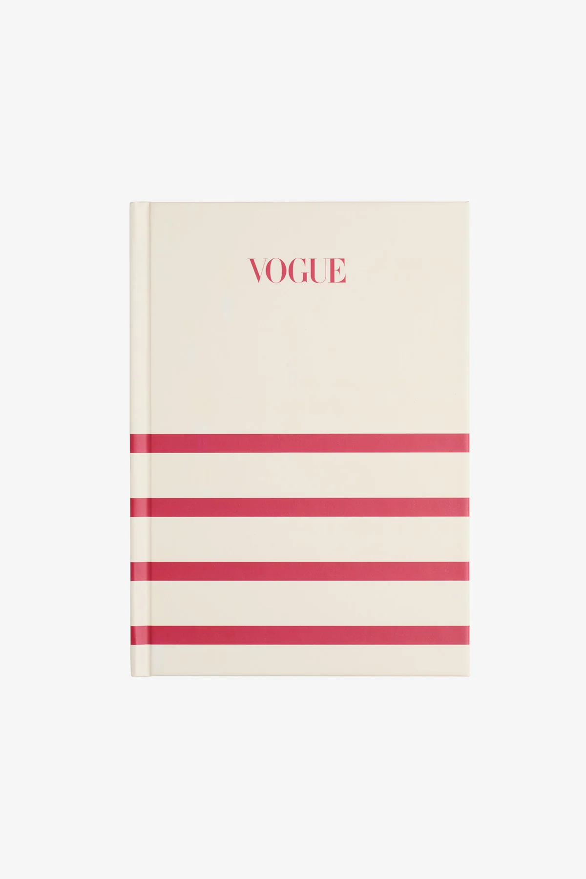 VOGUE Notebook Red and Cream Striped