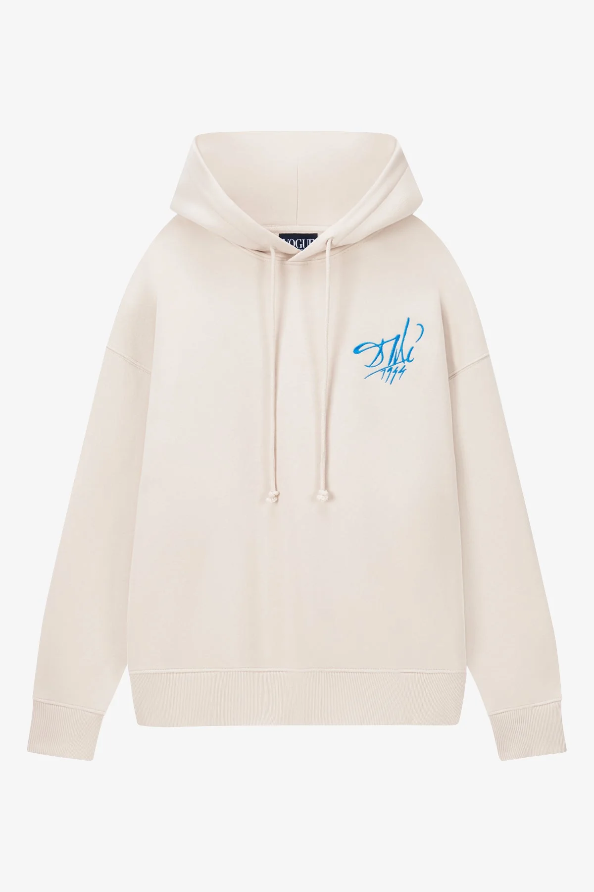 VOGUE Oversized Hoodie Ecru Cover Print - Image 6