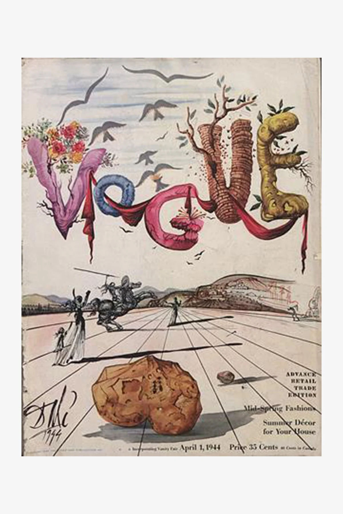 VOGUE Oversized Hoodie Ecru Cover Print - Image 7