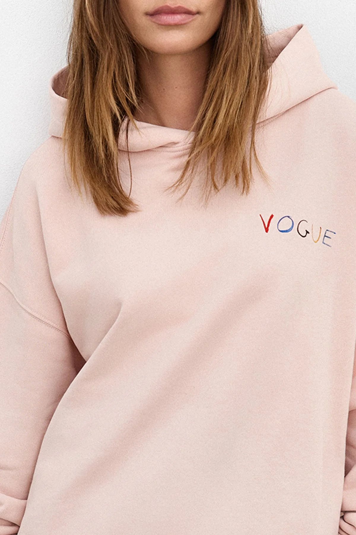VOGUE Oversized Hoodie Smokey Rose Cover Print - Image 4