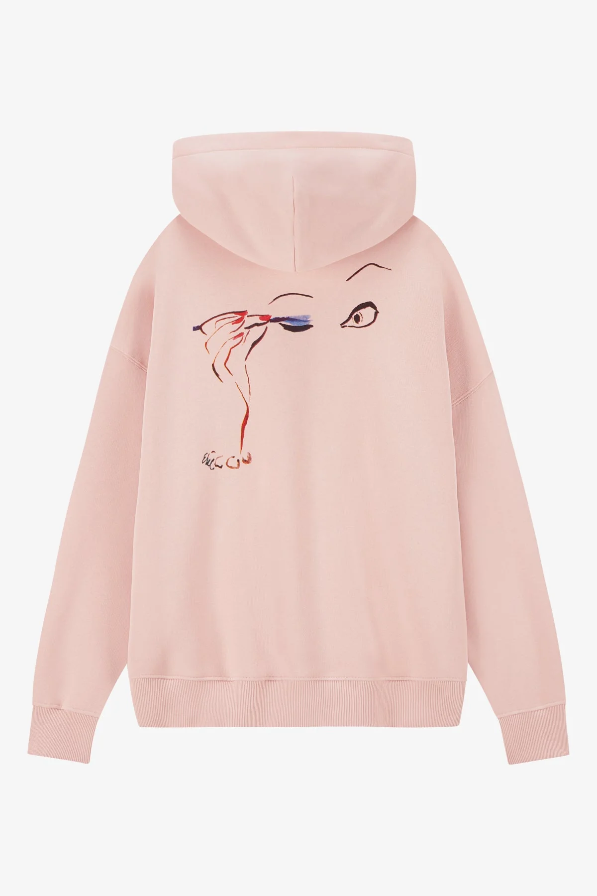 VOGUE Oversized Hoodie Smokey Rose Cover Print - Image 8