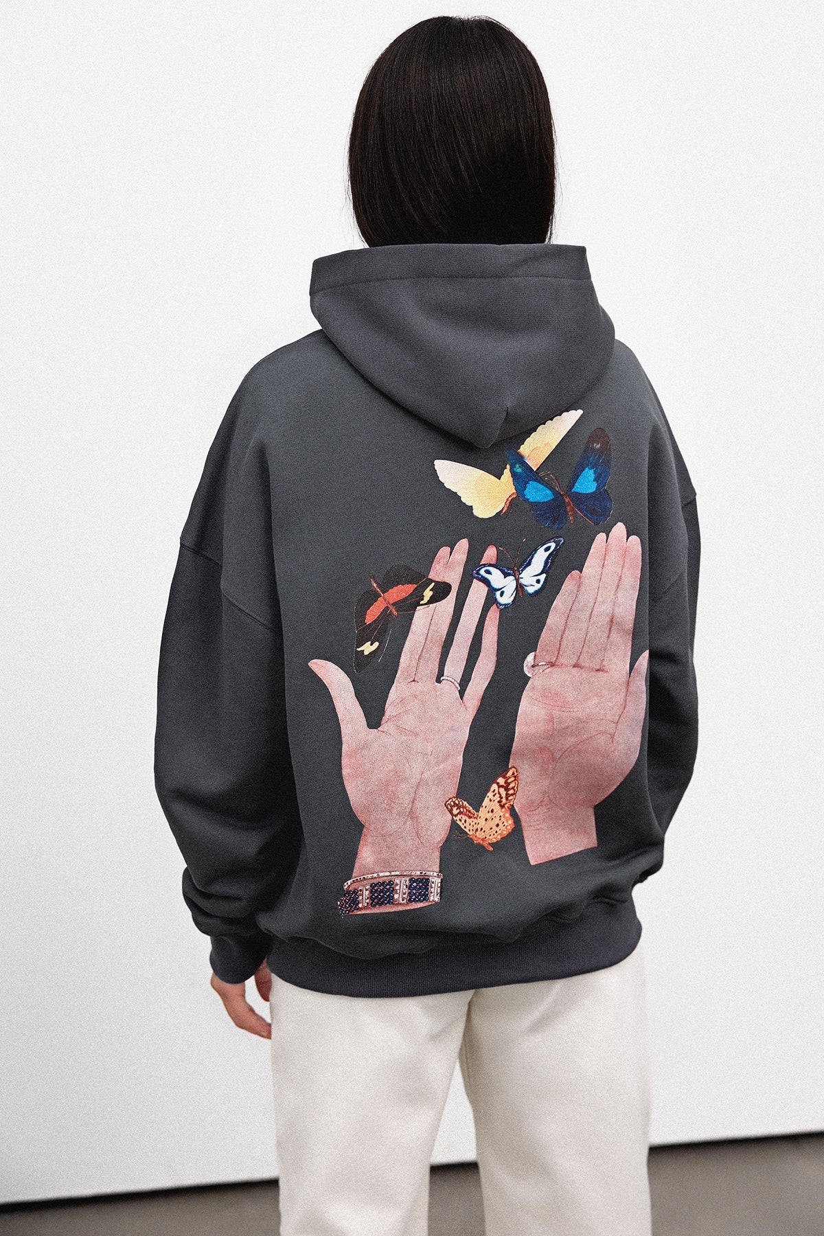 VOGUE Oversized Hoodie Tornado Gray Cover Print - Image 3