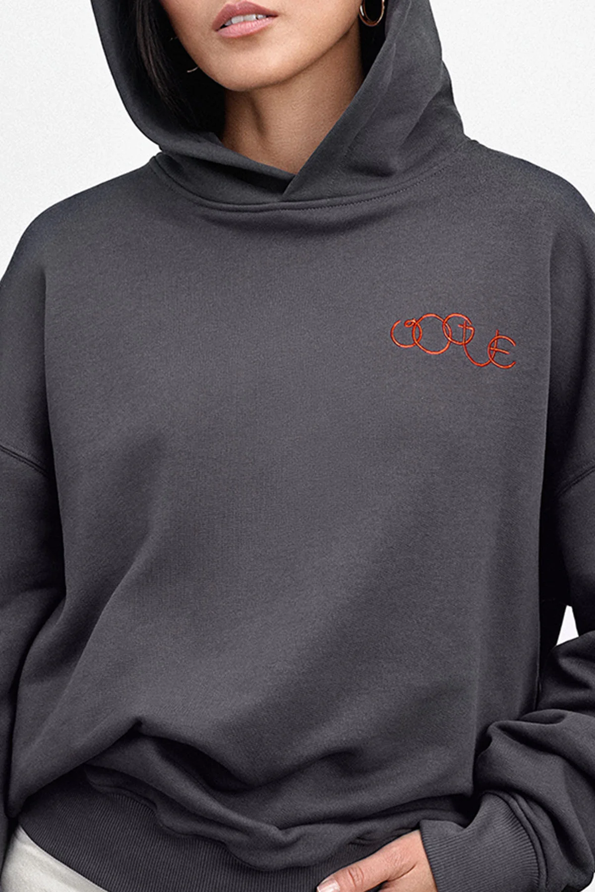 VOGUE Oversized Hoodie Tornado Gray Cover Print - Image 4