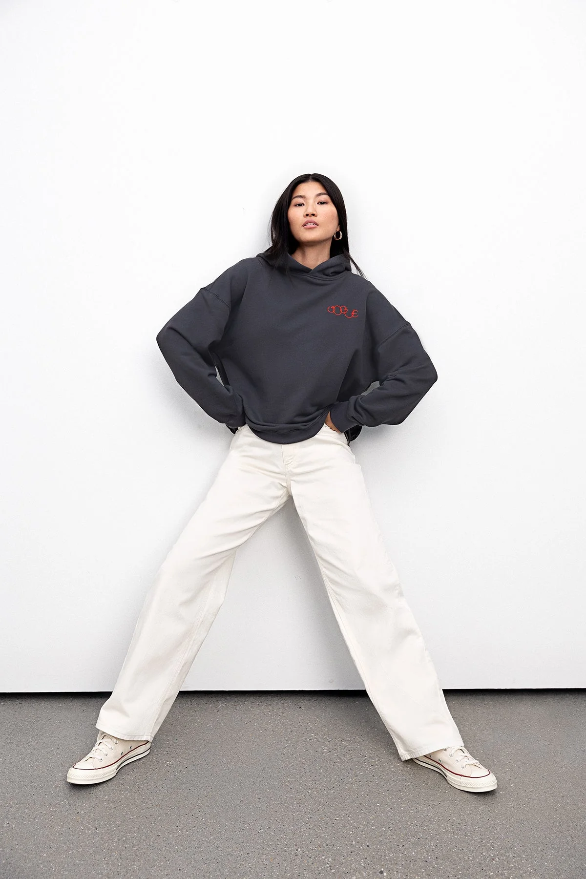 VOGUE Oversized Hoodie Tornado Gray Cover Print - Image 7