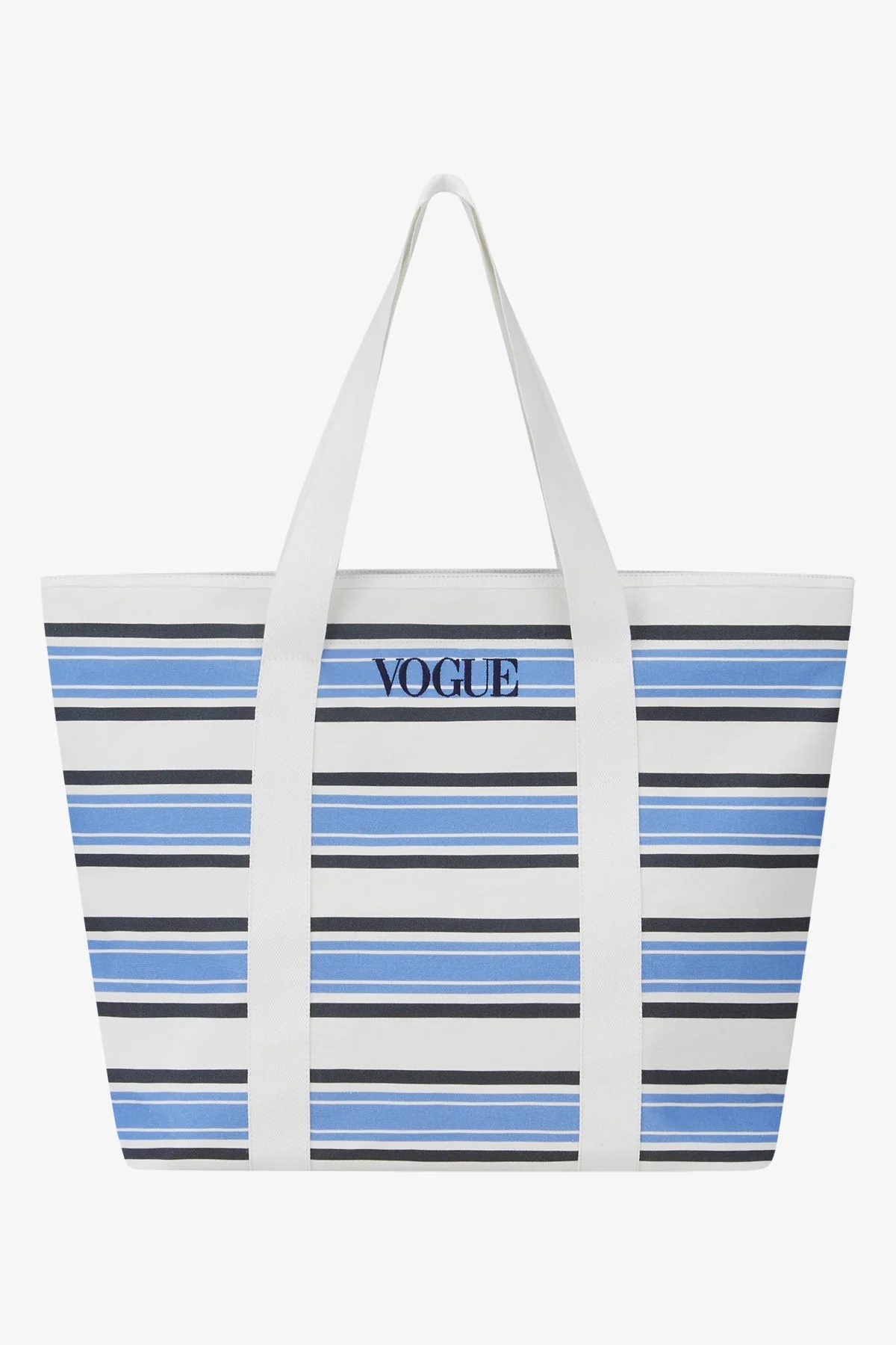 VOGUE Canvas Bag Striped Blue