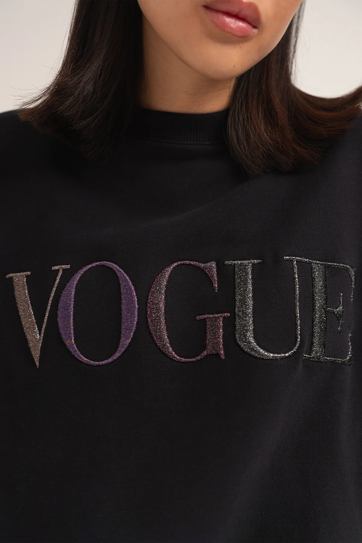 VOGUE Sweatshirt | Black Sparkling - Image 3
