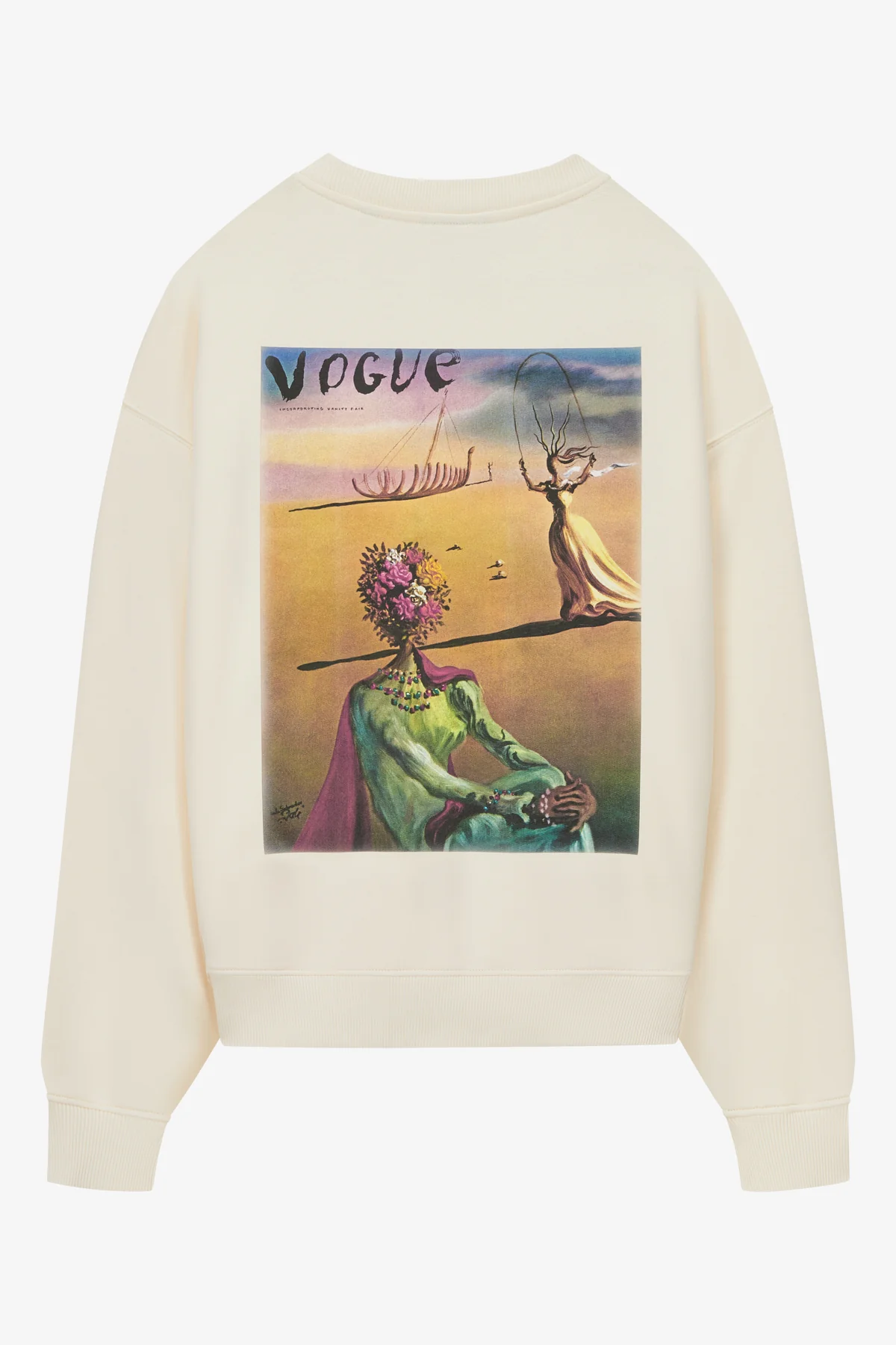 VOGUE Sweatshirt Cream DalĂ Cover Print