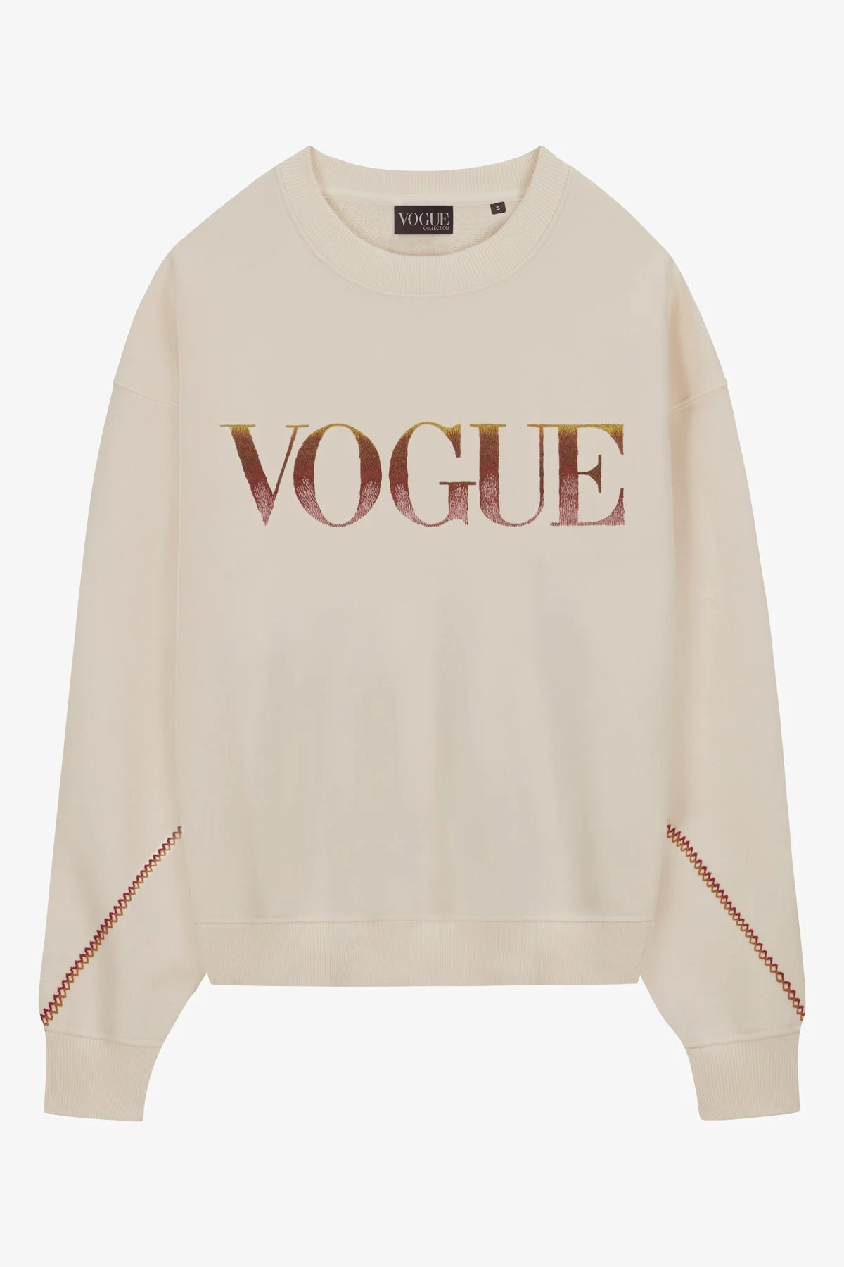 VOGUE Sweatshirt Creme mit Stickereien