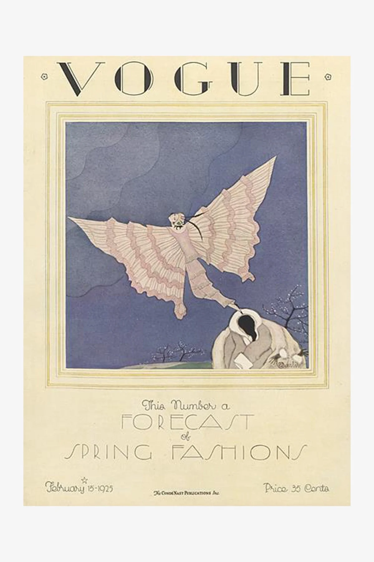 VOGUE Sweatshirt Dove Blue Cover Print - Image 7