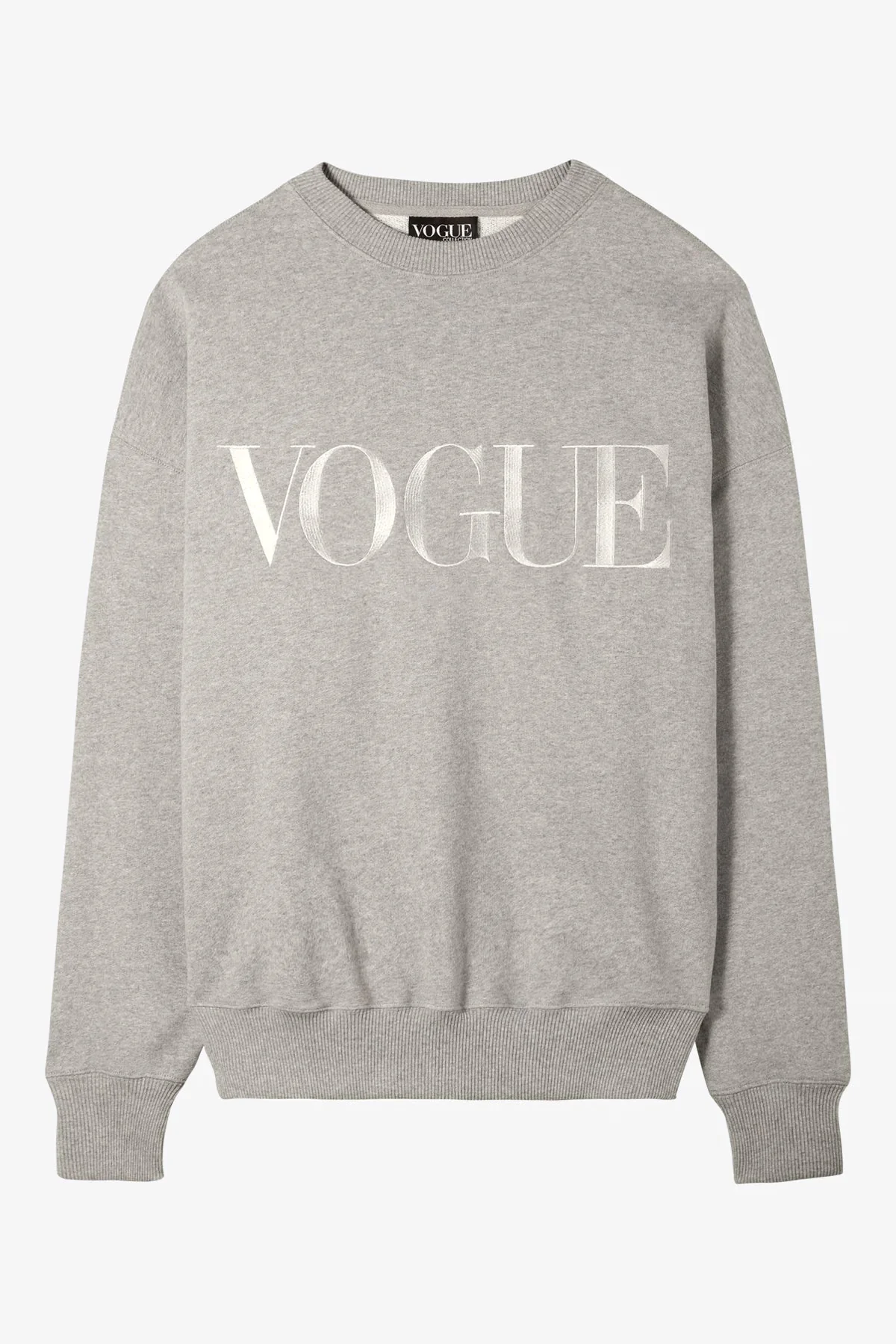 VOGUE Sweatshirt Gray Embroidered Logo