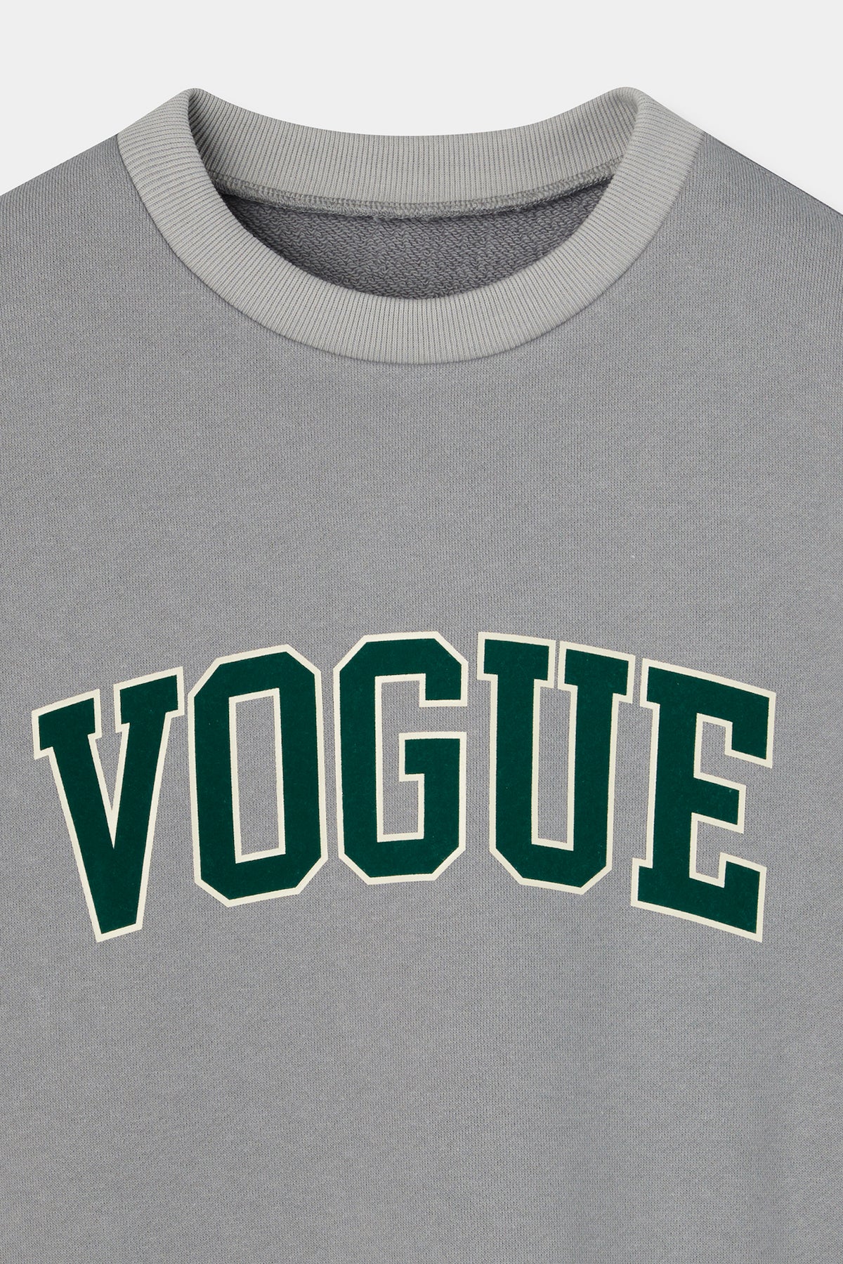 『VOGUE』カレッジロゴ スウェット グレー×フォレストグリーン - Image 4