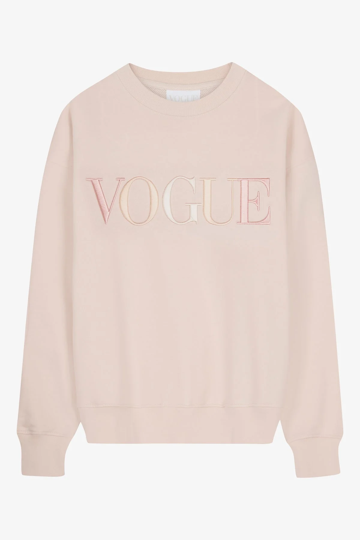 VOGUE Sweatshirt Light Peach Embroidered Ombré Logo