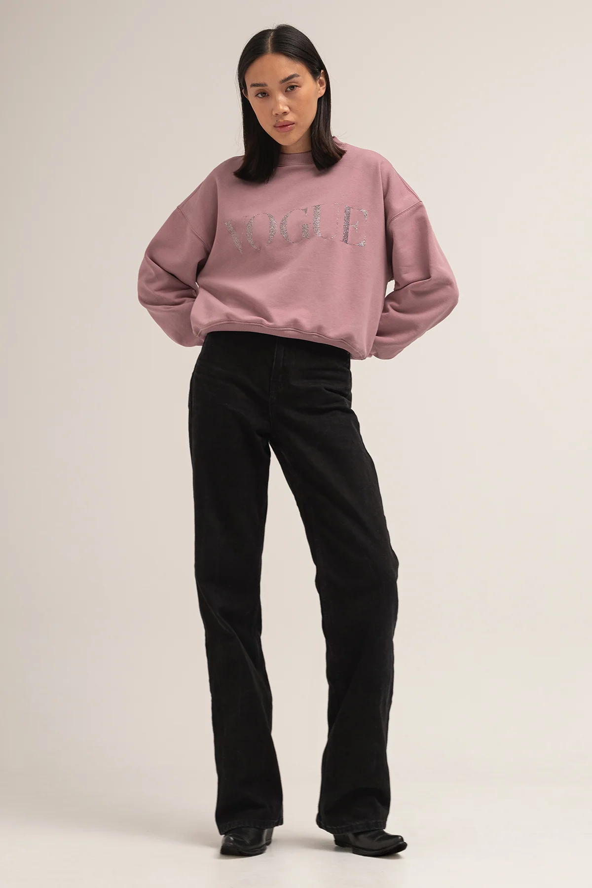 VOGUE Sweatshirt | Mauve Sparkling - Image 5