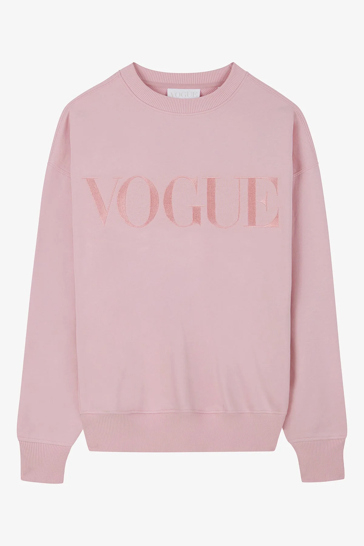 VOGUE Sweatshirt Pale Rose Embroidered Logo