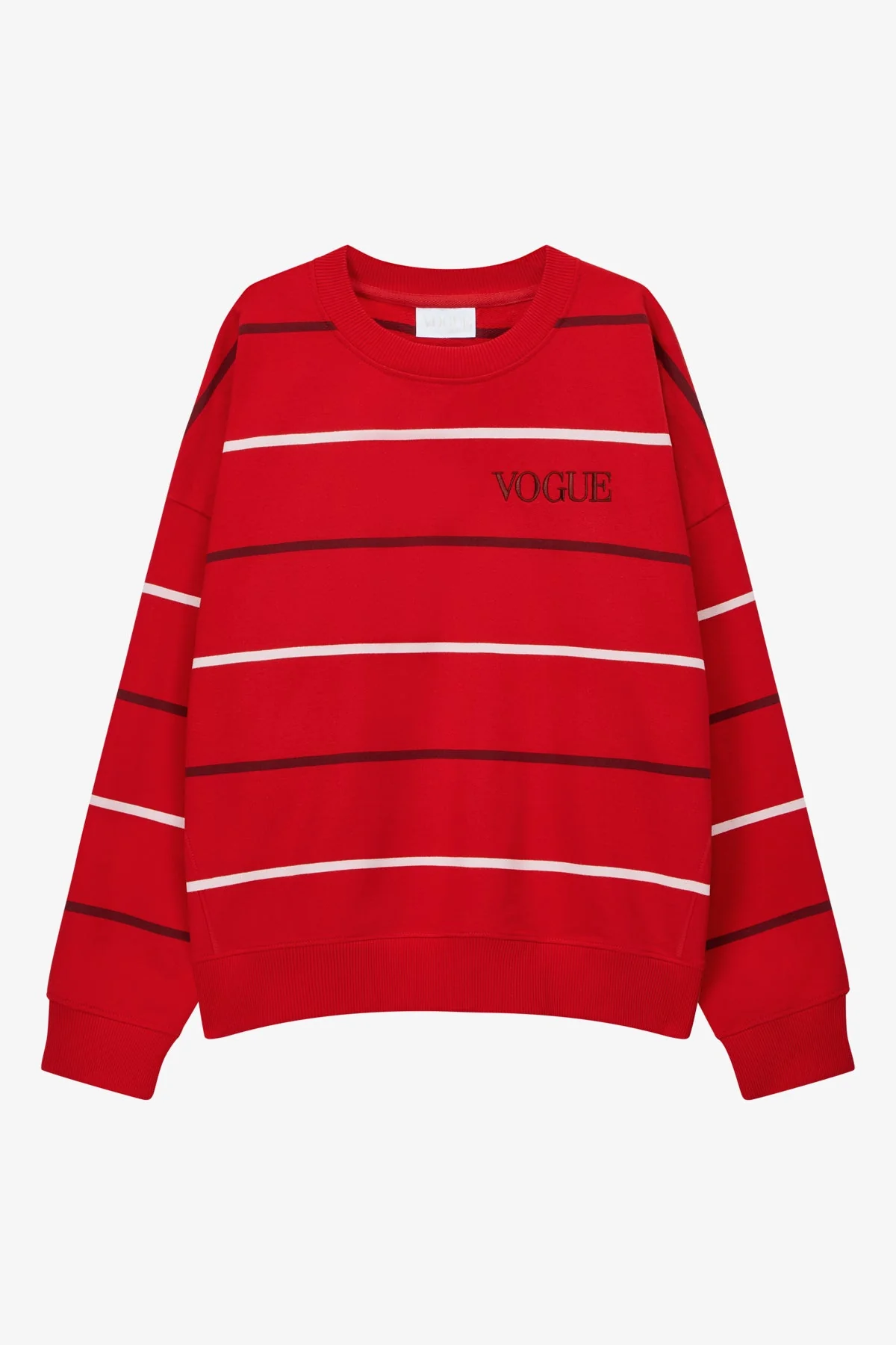 VOGUE Sweatshirt Red Colorful Stripes