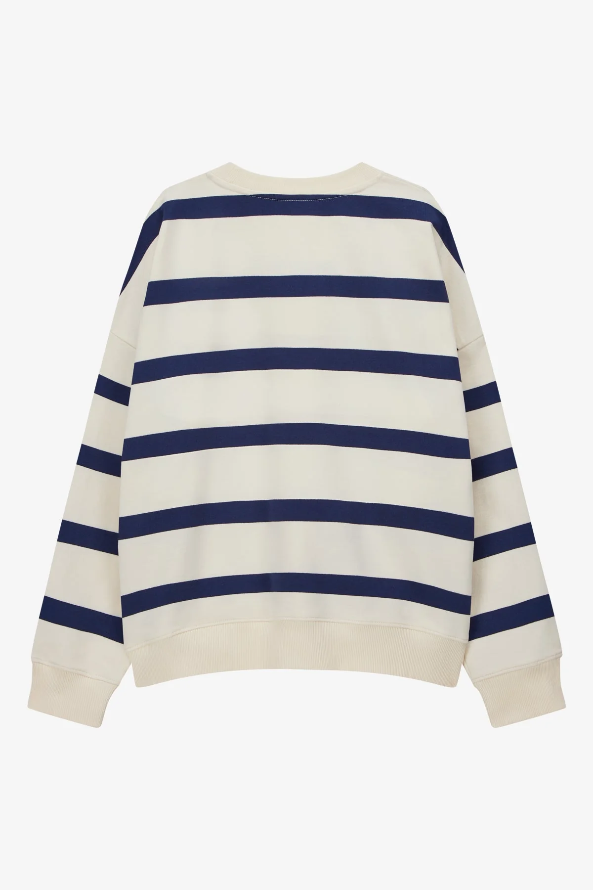 VOGUE Sweatshirt Striped Navy Embroidered Logo - Image 6