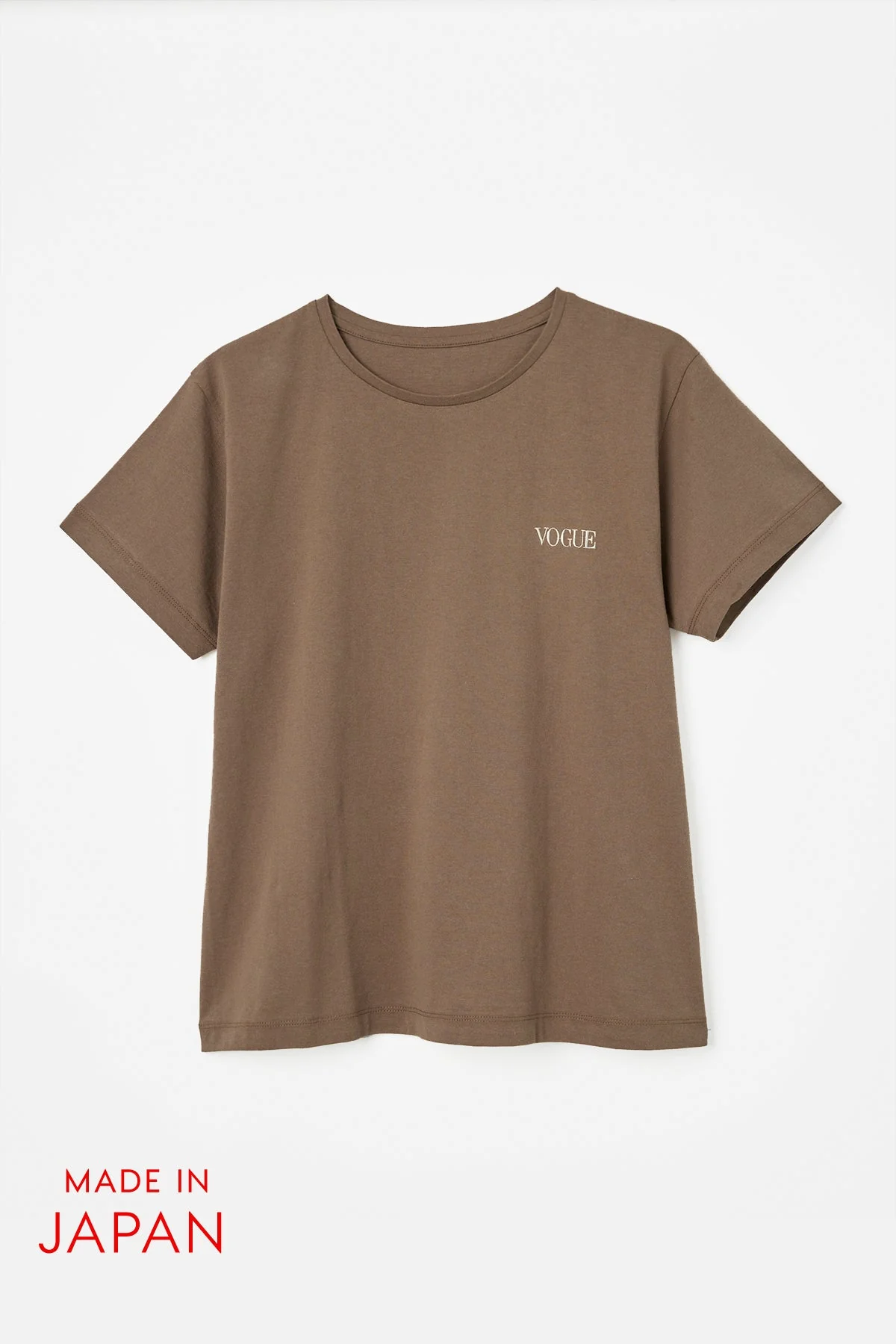 『VOGUE』ロゴ トゥルーコットン Tシャツ モカ