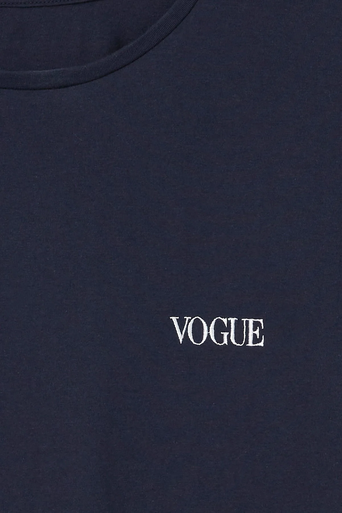 『VOGUE』ロゴ トゥルーコットン Tシャツ ネイビー - Image 5