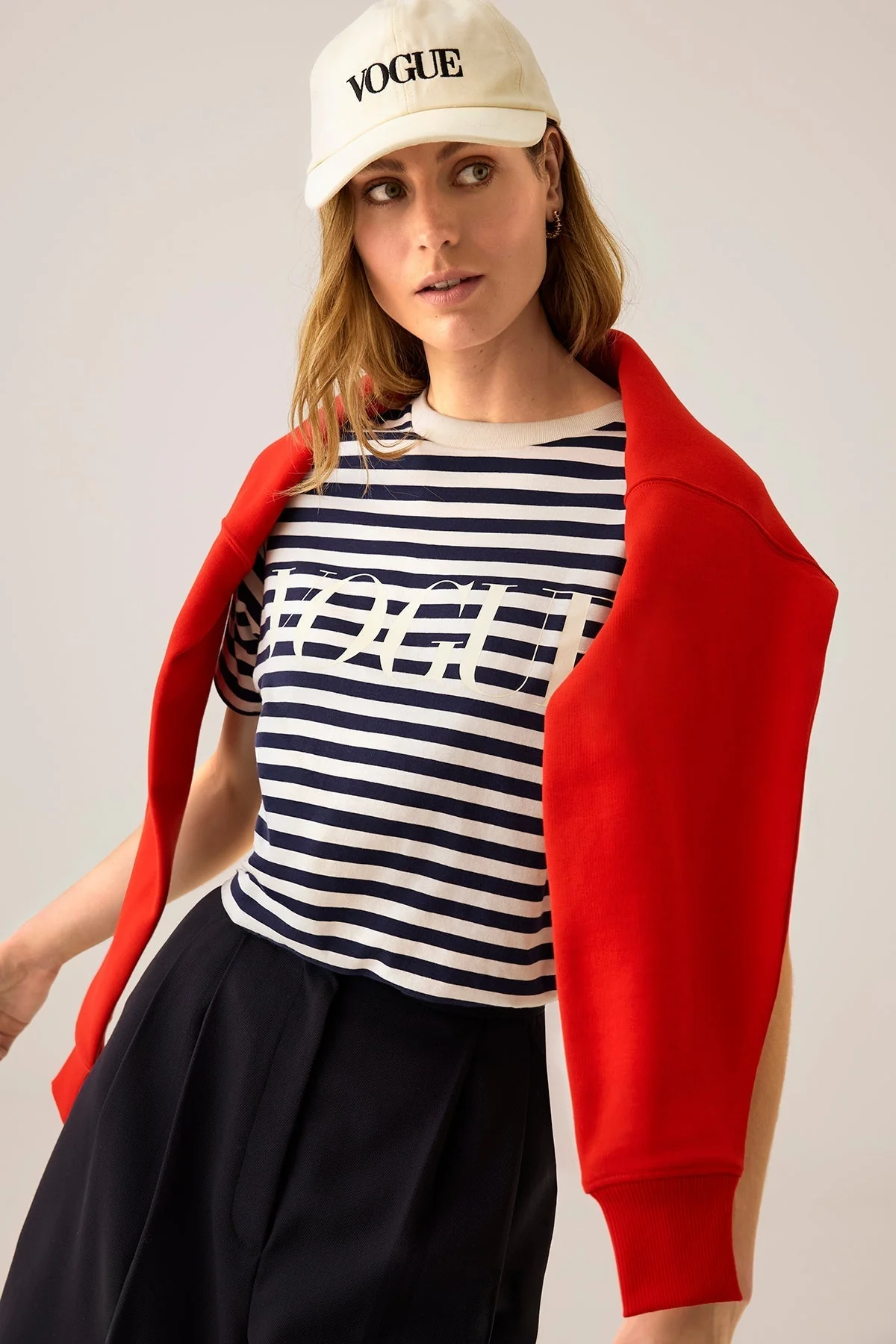 VOGUE T-Shirt Stripes | Navy - Image 4