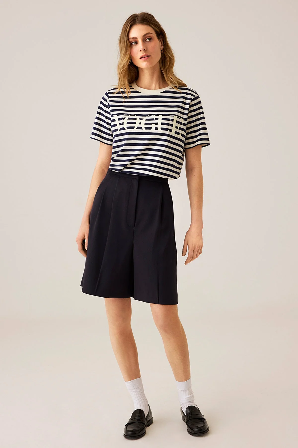 VOGUE T-Shirt Stripes | Navy - Image 5