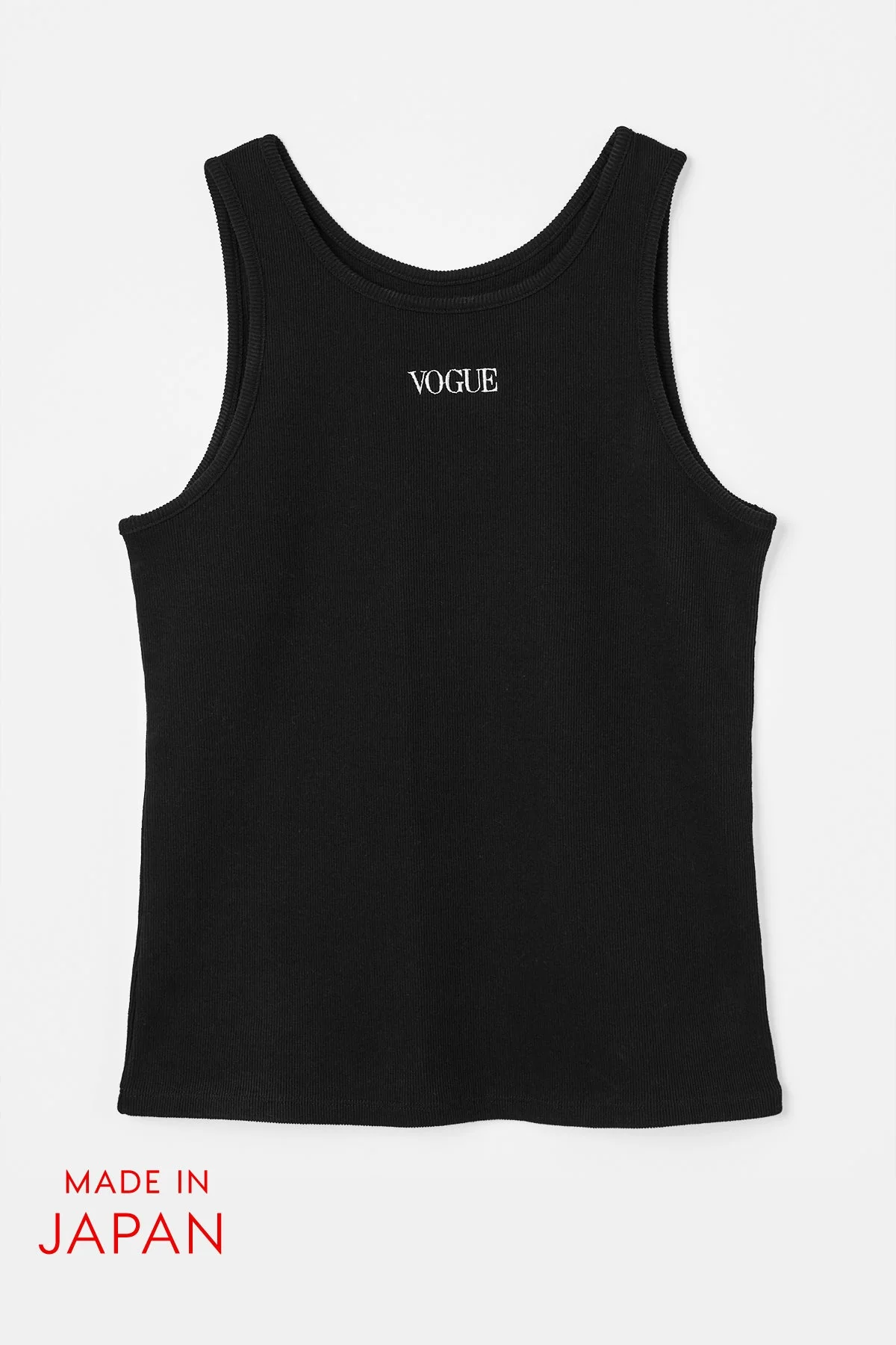 『VOGUE』ロゴ トゥルーコットン タンクトップ ブラック