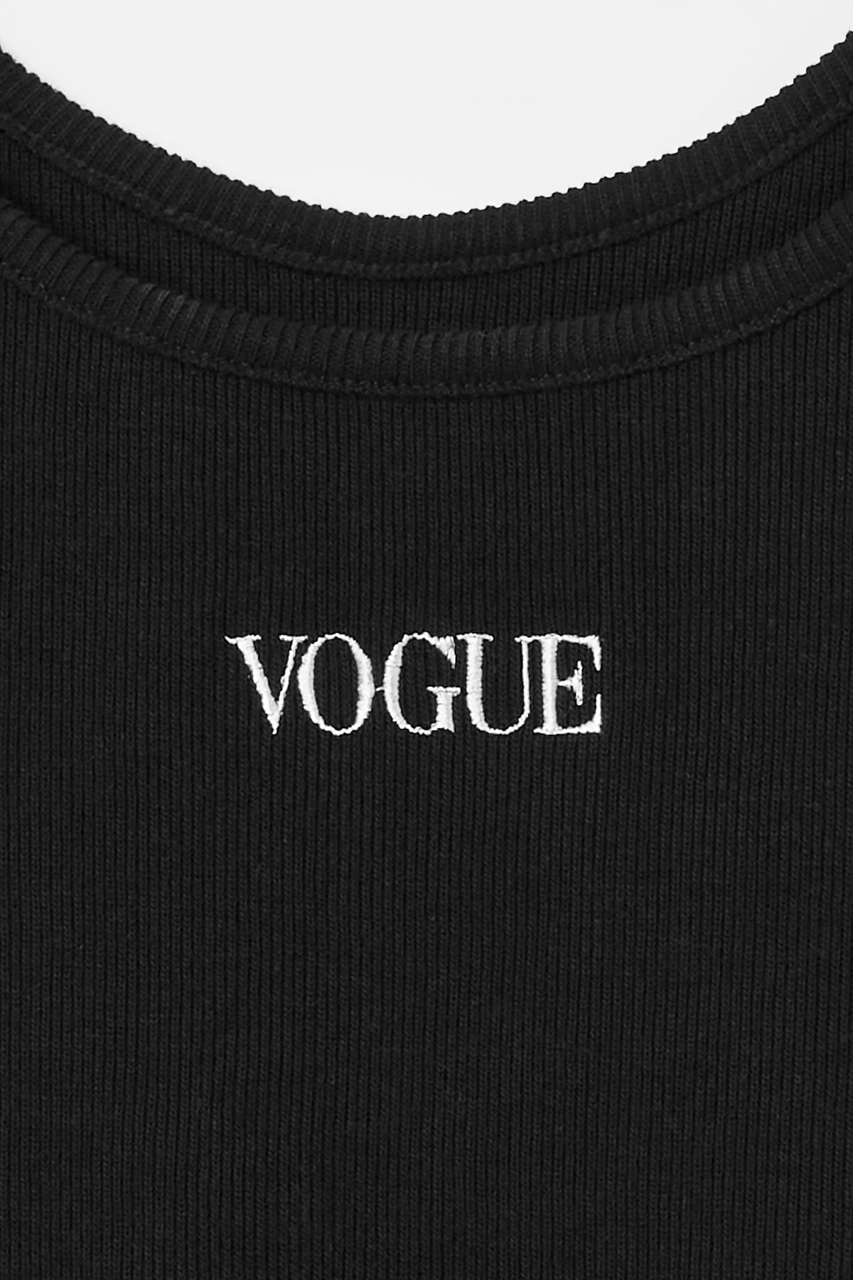 『VOGUE』ロゴ トゥルーコットン タンクトップ ブラック - Image 6
