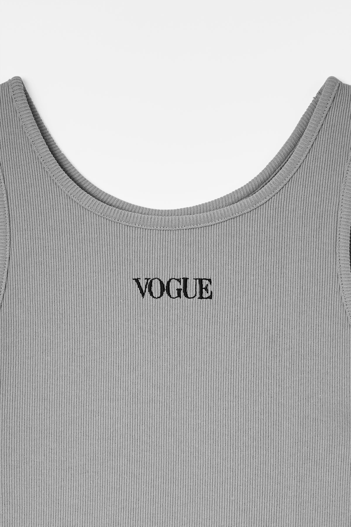 『VOGUE』ロゴ トゥルーコットン タンクトップ グレー - Image 5