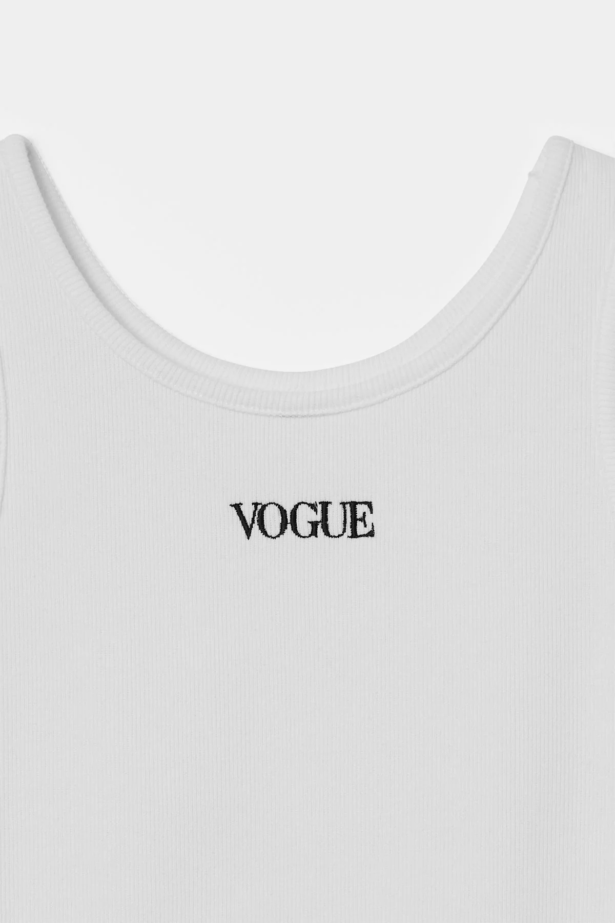 『VOGUE』ロゴ トゥルーコットン タンクトップ ホワイト - Image 6