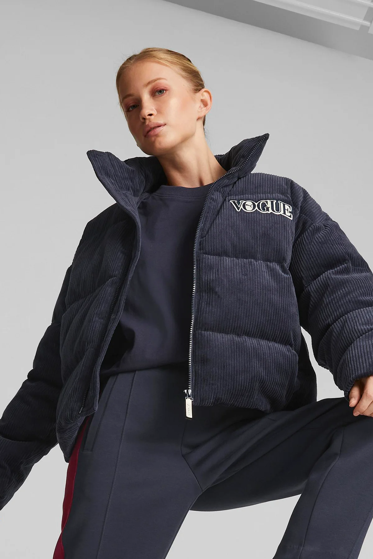 VOGUE x Puma Puffer Jacket Blue - Image 2