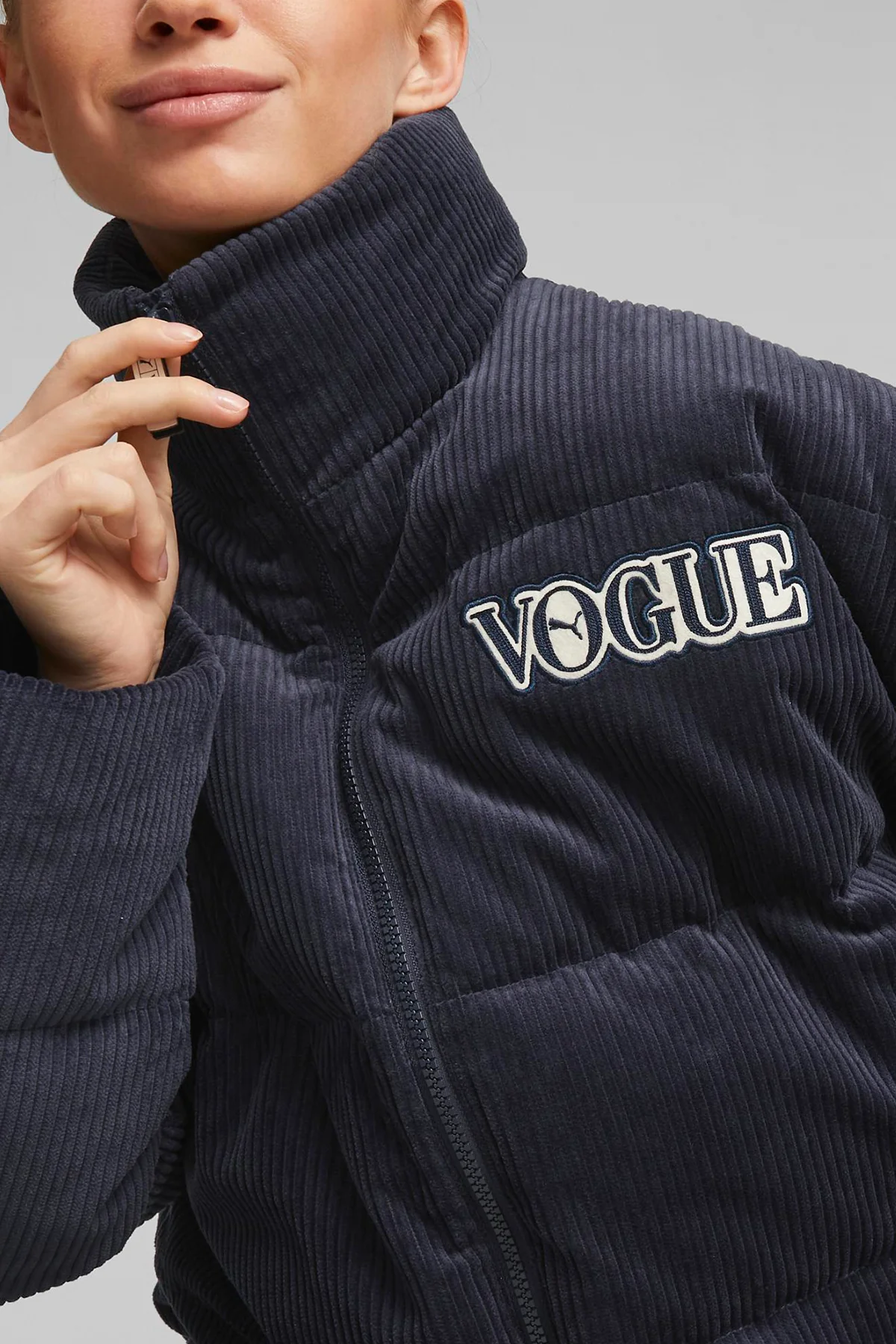 VOGUE x Puma Puffer Jacket Blue - Image 5