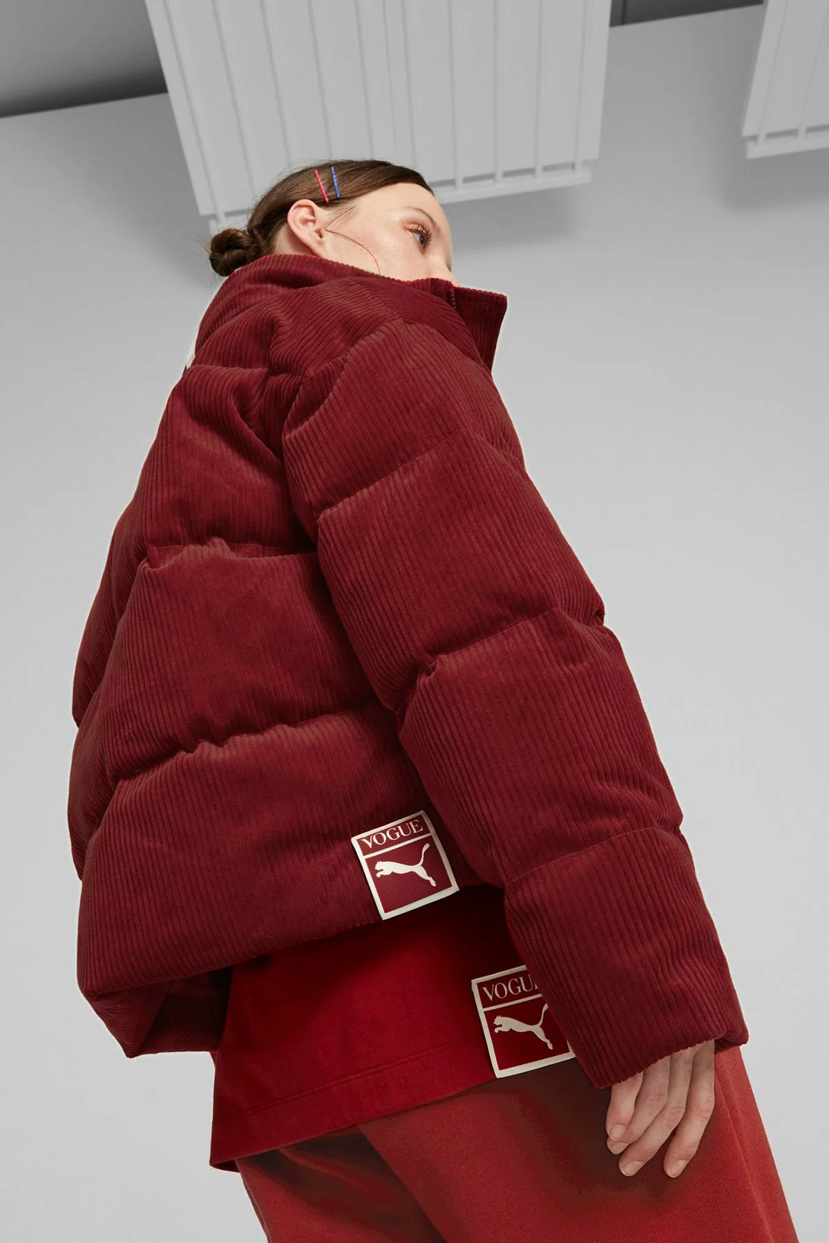 VOGUE x Puma Puffer Jacket Red - Image 3